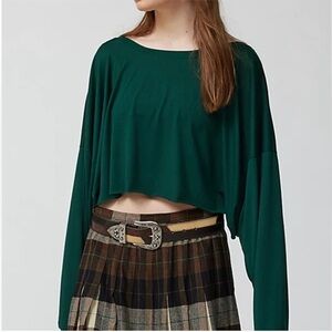 NWT Out from Under Emerald Green Women's Cropped Top size Large